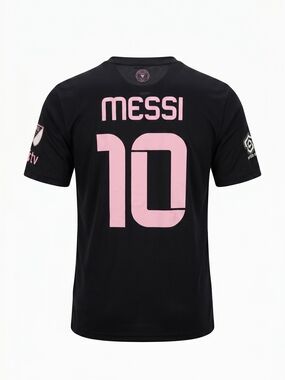 Lionel Messi #10 Black & Pink Soccer Jersey Size XL